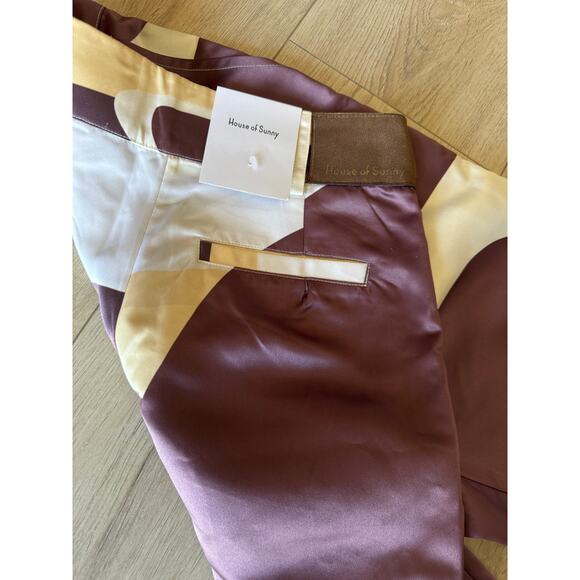 House of Sunny High-rise Highway-print Flared Trousers - Picture 14 of 16